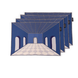 Tunnel Vision Blue Moon - Set of 4 Table Mats